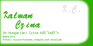 kalman czina business card